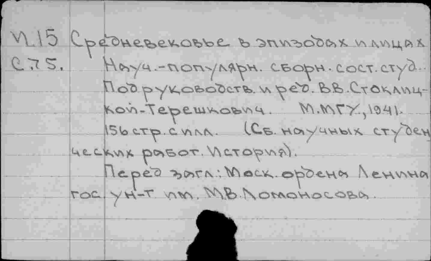 ﻿vu 5
0.7! S.
Ъ ^vwvboCxs*» vs \\^цйК
WthyЦ.-V\owyN^yrV СБО^В- С.осл.слуй---V\oT> yy¥,c>fcoî>c.vfc>. \д ^>é^D. .C.TÛ4NVMJ,-¥xo<r»-'Xe?^>e.uA\4o^>v'>4.
\51ö t-ту.с. \ANf\. 1С.Ъ. YVOy^VKVAK СЛ-уЬ^М ЦескхпА p>,soT.V\cTopv\^.
Псоес)	Ne.v\v\v\c\
ГОС.. VH-t V\x\ . ^\^) \оГЛО'АОч.С>’Ь>1 .